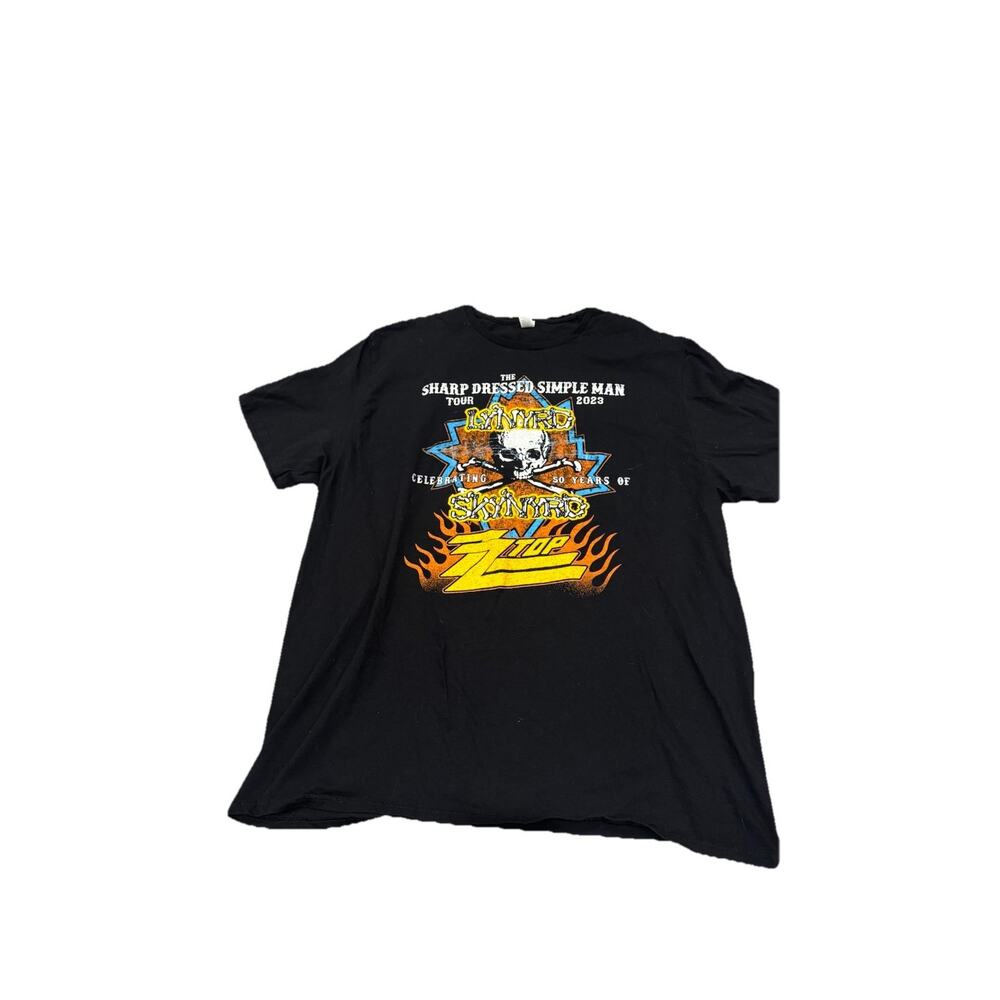 Lynyrd Skynyrd & ZZ Top the sharp dressed simple man concert tour shirt 2XL 2023